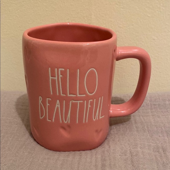 Rae Dunn Other - Rae DUNN Pink Ceramic Mug - Hello Beautiful
